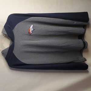 Men Denver Bronco Football, shirt, Size X-Large, Gray and blue